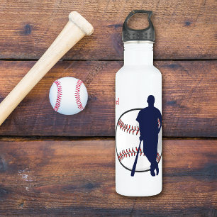 Baseball Player Personalised 710 Ml Water Bottle