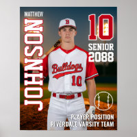 Baseball Player Personalized Photo Senior Sports