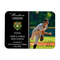 Baseball Player Photo Graduation Announcement