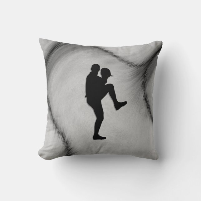 Baseball Player Pitcher Windup Cushion (Front)