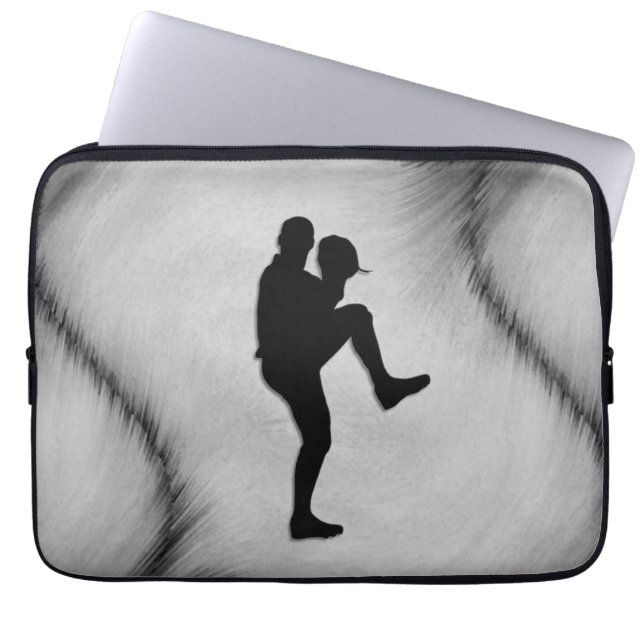 Baseball Player Pitcher Windup Laptop Sleeve (Front)