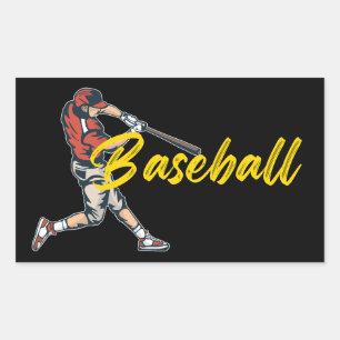 Baseball Player Rectangular Sticker