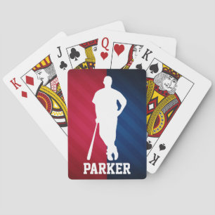 Baseball Player; Red, White, and Blue Playing Cards