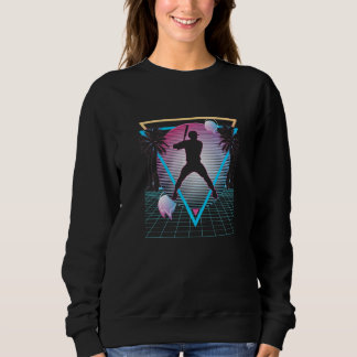 Baseball Player Retro 80s Style Vintage Vaporwave Sweatshirt