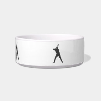 Baseball player silhouette bowl