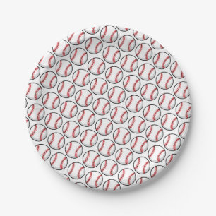 Baseball Player Sports Party Team Kids Fun Paper Plate