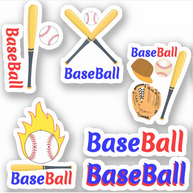 Baseball Player Sticker Pack Decals (Front)