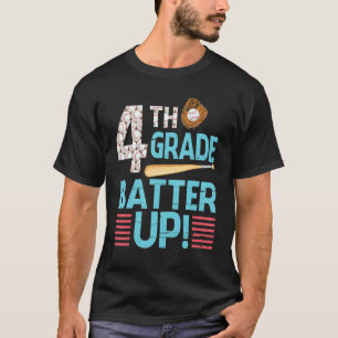 Baseball Player Student Back To School 4th Grade B T-Shirt