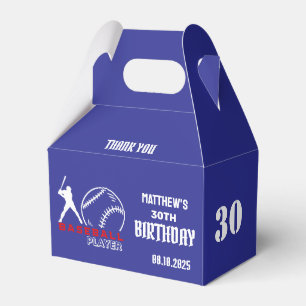 Baseball Player, Team, Birthday Favour Box
