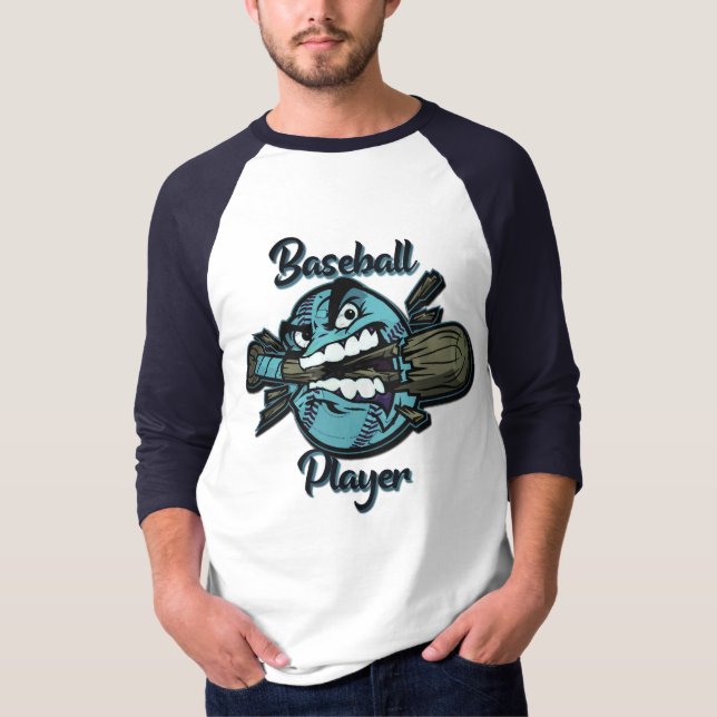 Baseball player trucker hat keychain bottle opener T-Shirt (Front)