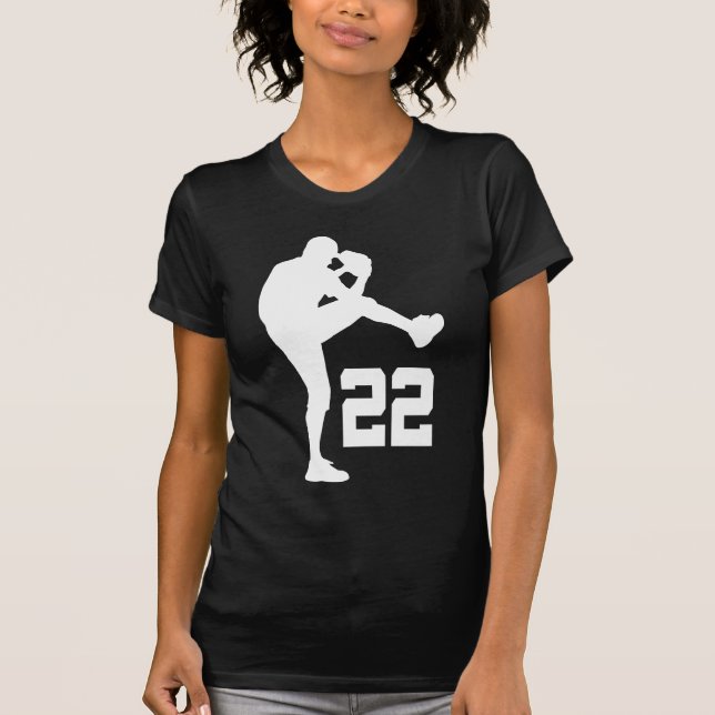 Baseball Player Uniform Number 22 Gift T-Shirt (Front)