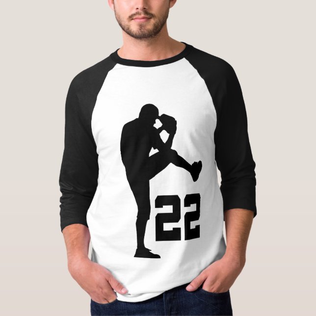 Baseball Player Uniform Number 22 Gift T-Shirt (Front)