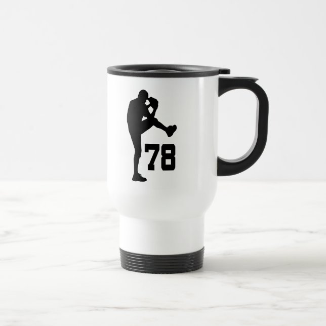 Baseball Player Uniform Number 78 Gift Travel Mug (Right)