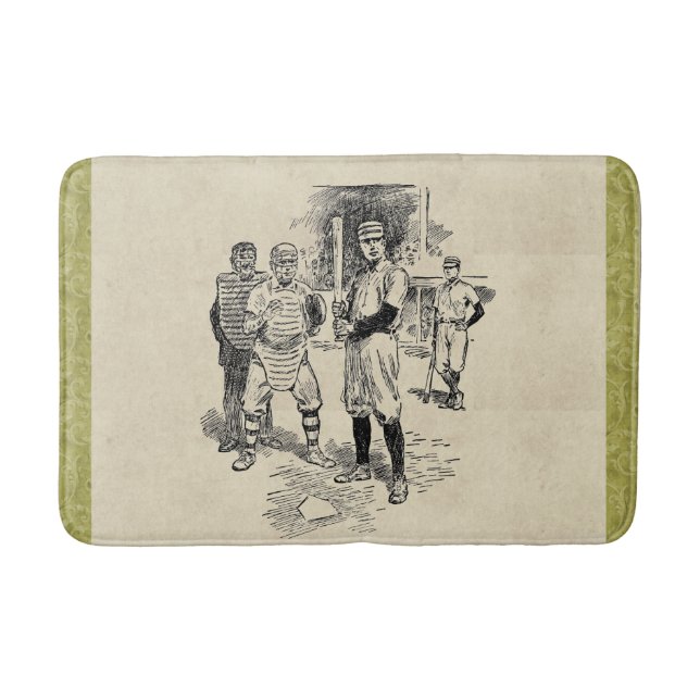 Baseball:Players Bath Mat (Front)