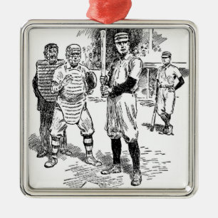 Baseball:Players Metal Tree Decoration