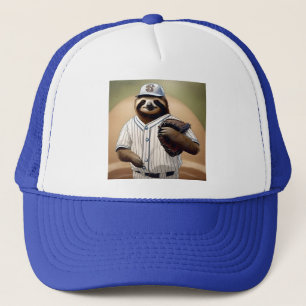 Baseball Playing Sloth, Trucker Hat