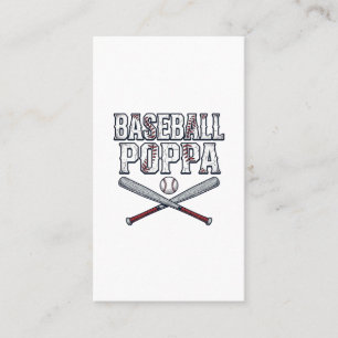 Baseball Poppa Vintage Engraving Shirt Design_1 Business Card