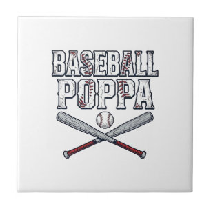 Baseball Poppa Vintage Engraving Shirt Design_1 Tile