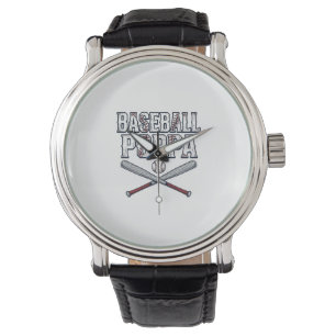 Baseball Poppa Vintage Engraving Shirt Design_1 Watch