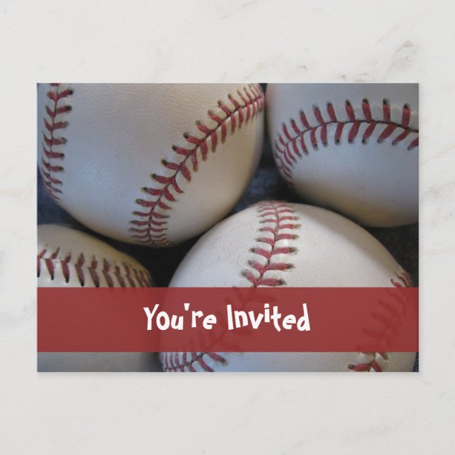 Baseball Postcard Invitation (Front)