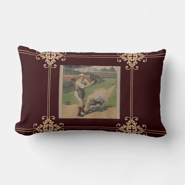 Baseball Poster Lumbar Cushion (Front)