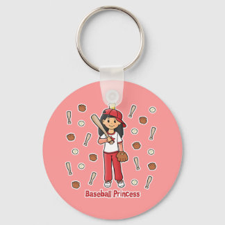 Baseball Princess Key Ring