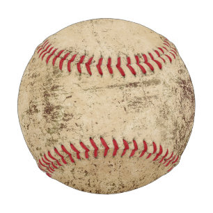 Baseball print with grange old white background