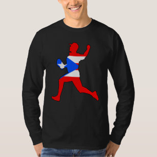Baseball Puerto Rican Flag Hispanic Heritage Rico  T-Shirt