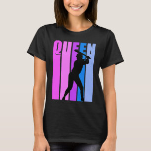 Baseball Queen Party Womens Birthday Silhouette Co T-Shirt