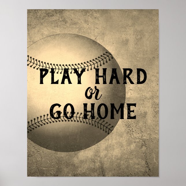baseball quote poster distressed style (Front)