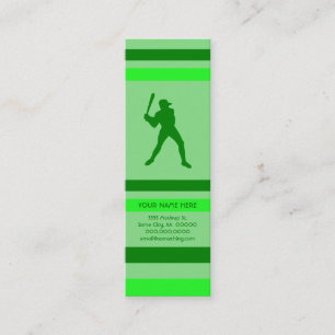 baseball : retro style : mini business card