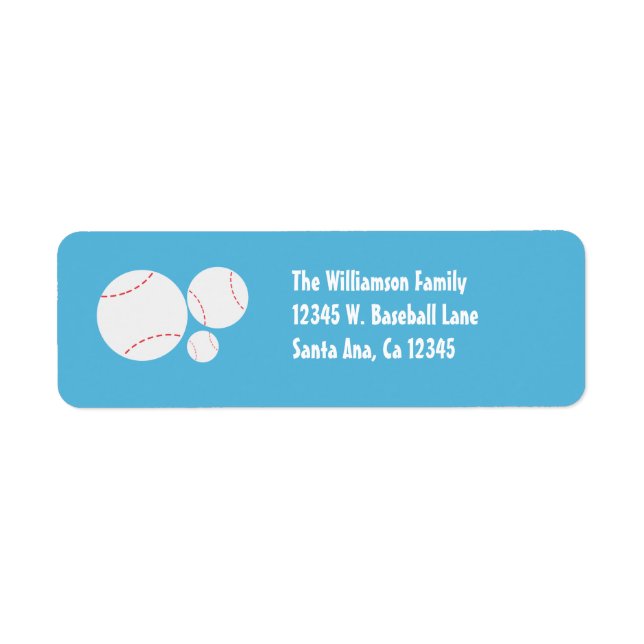 Baseball Return Address Labels (Front)