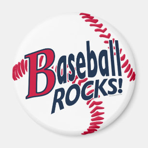 Baseball Rocks by Mudge Studios Magnet