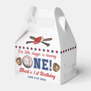 Baseball Rookie 1st Birthday Party Favour Box
