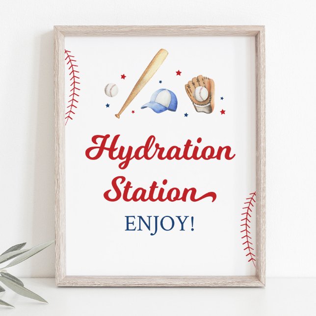 Baseball Rookie Hydration Station Birthday Sign (Creator Uploaded)