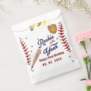 Baseball Rookie of the Year Baseball 1st Birthday Favour Bags