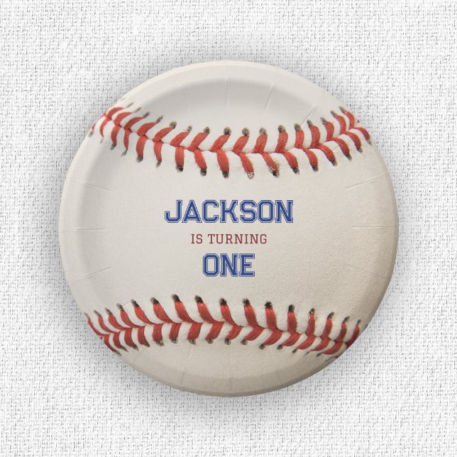 Baseball Rookie of the Year Birthday Boy Paper Plate (Creator Uploaded)