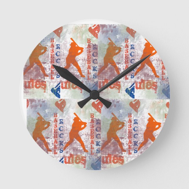 BASEBALL   ROUND CLOCK (Front)