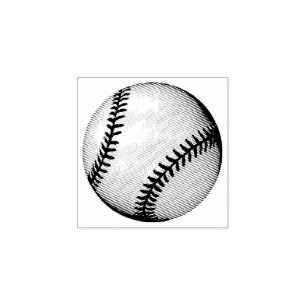 Baseball Rubber Stamp