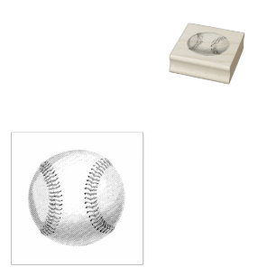  Baseball  Rubber Stamp