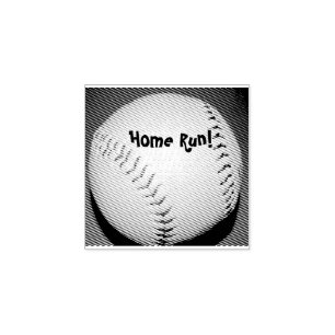 Baseball Rubber Stamp