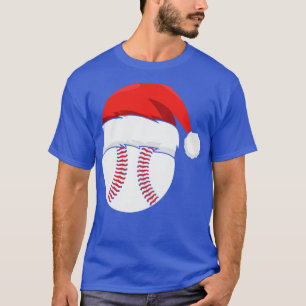 Baseball Santa Hat Christmas Gift For Baseball Fan T-Shirt