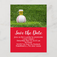 Baseball save the date for Baseball Party 