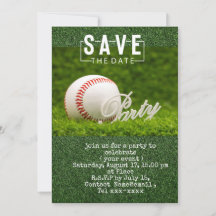 Baseball save the date for party