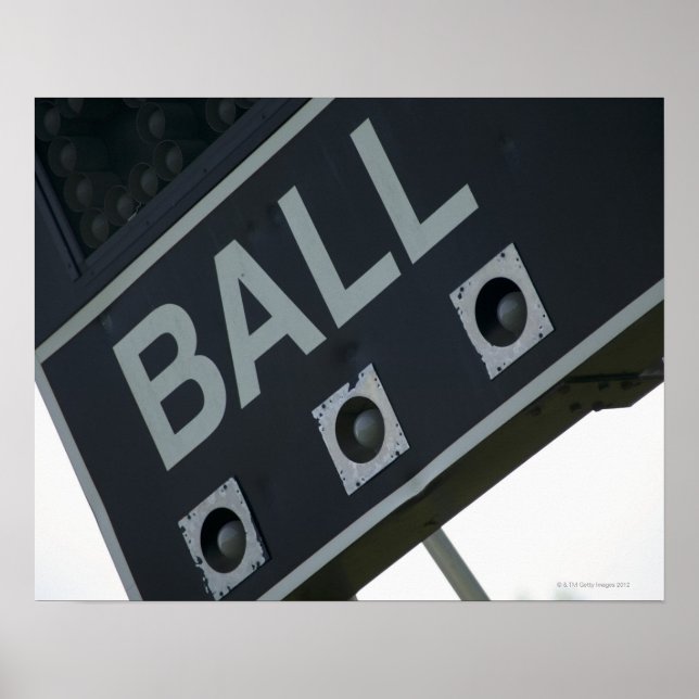 Baseball scoreboard 2 poster (Front)