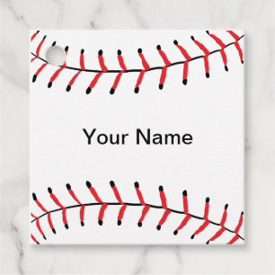 Baseball Seams Sports Baseball Themed CUSTOM NAME Favour Tags