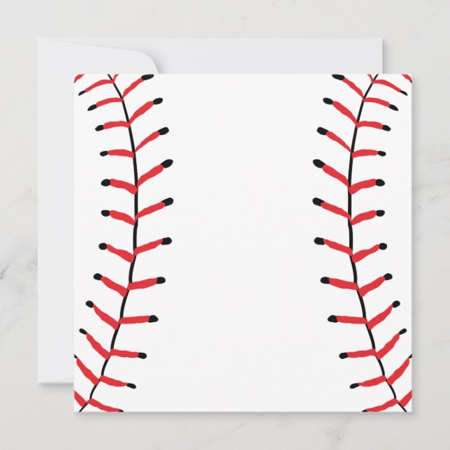 Baseball Seams Sports Style Baseball Theme Card (Front)