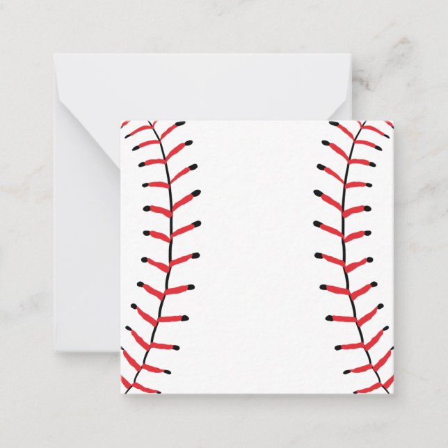 Baseball Seams Sports Style Baseball Theme Card (Front)