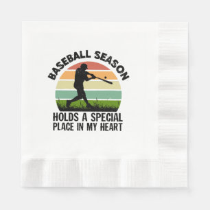 baseball season holds a special pçace in my heart napkin