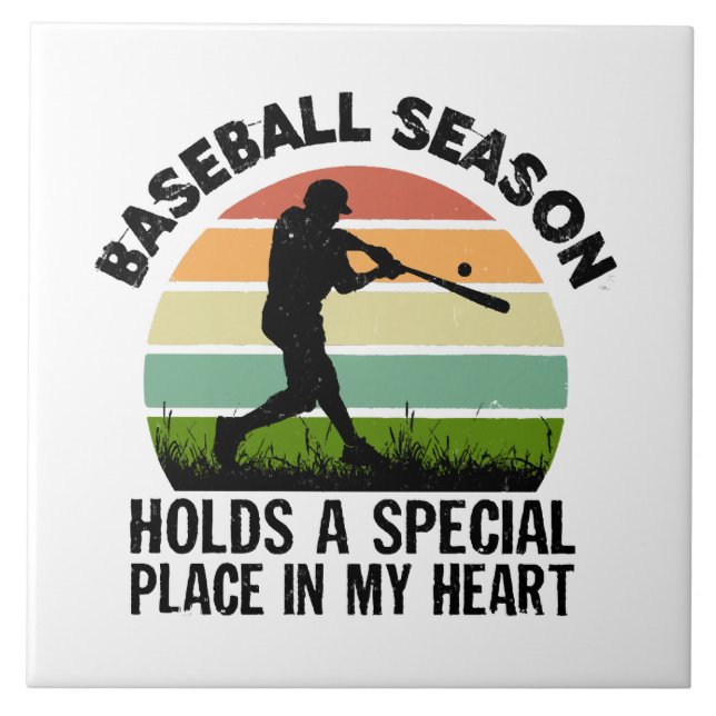 baseball season holds a special pçace in my heart tile (Front)